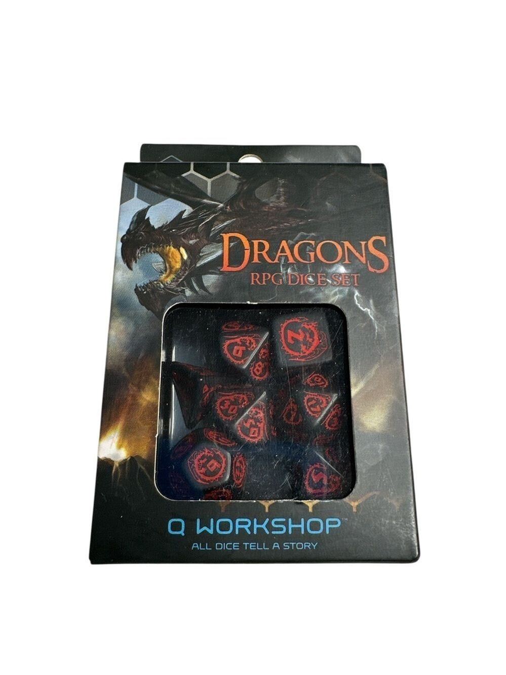 Q Workshop Dragons RPG‎ Dice Set Black Red